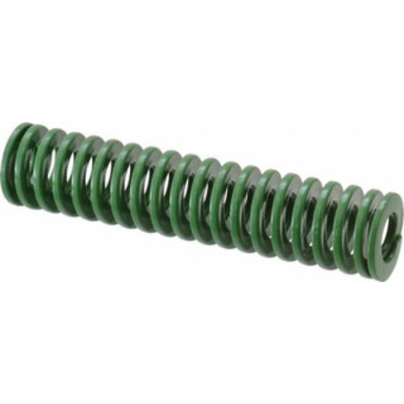 Danly 1 Hole Diam, 1/2 Rod Diam, 4-1/2 Free Length, Green Die Spring 10.7 Lb Max Deflection, 1.8 Max Deflection, Light Duty, Chromium Vanadium Steel 9-1618-11 – 76010909