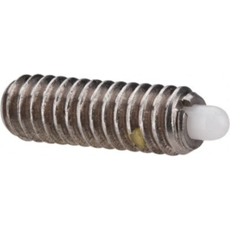 Vlier 1/4-20, 3/4 Thread Length, 1/8 Plunger Projection, Stainless Steel Threaded Spring Plunger 0.116 – 0.118 Max Plunger Diam, 3/4 Plunger Length, 2 Lb Init End Force, 9 Lb Final End Force SSSD54BN – 62118690