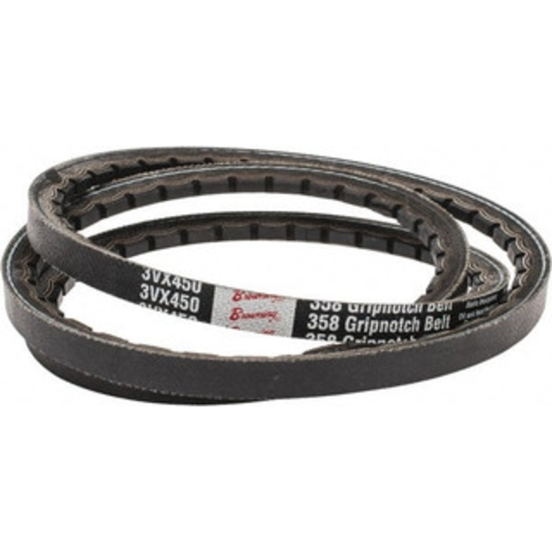 Browning 3VX450 Section 3VX, 3/8 Wide, 45 Outside Length, Gripnotch V-Belt Rubber Compound, 358 Gripnotch, No. 3VX450 3VX450 – 78954450