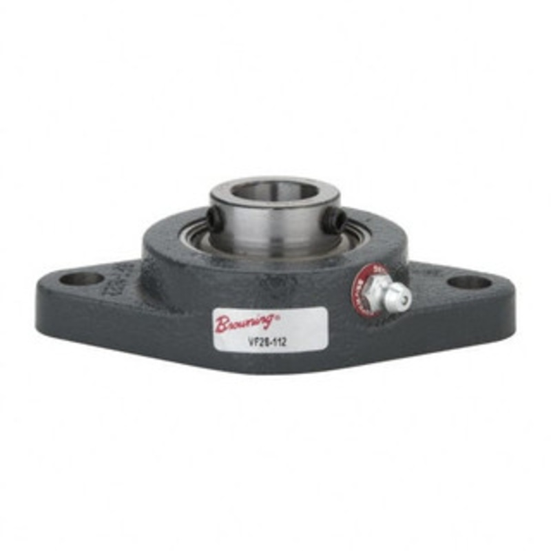Browning VF2S-112 3/4 ID, 4-13/32 OAL x 2-1/2 OAH 2-Bolt Flange 1,444 Lb Static Cap, 2,611 Lb Dyn Cap, 3-17/32 Btw Mnt Hole Ctrs, Cast Iron VF2S-112 – 72472210