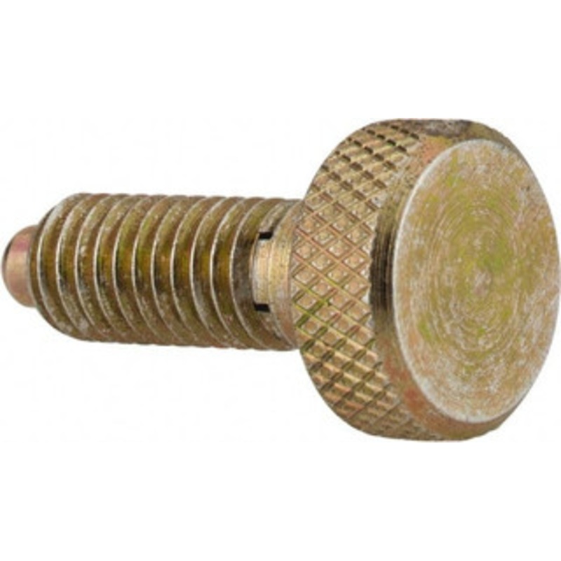 Vlier M6x1.0, 0.512 Thread Length, 0.118 Max Plunger Diam, 1 Lb Init to 4 Lb Final End Force, Knob Handle Plunger Knurled Knob, 0.63 Body Length, 0.512 Length Under Head/Shoulder, 0.118 Plunger Projection SSLM6 – 62124144