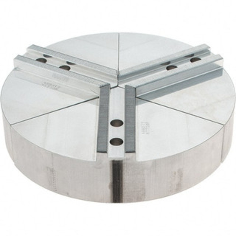 Abbott Workholding 10 Max Chuck Capacity, 1.5mm x 60 Serrated Interface, Round Soft Lathe Chuck Jaw 3 Jaw, Aluminum, 1.2598 Btw Mount Hole Ctrs, 10 Wide, 2 High, 12mm Fastener MTT10P – 50487644