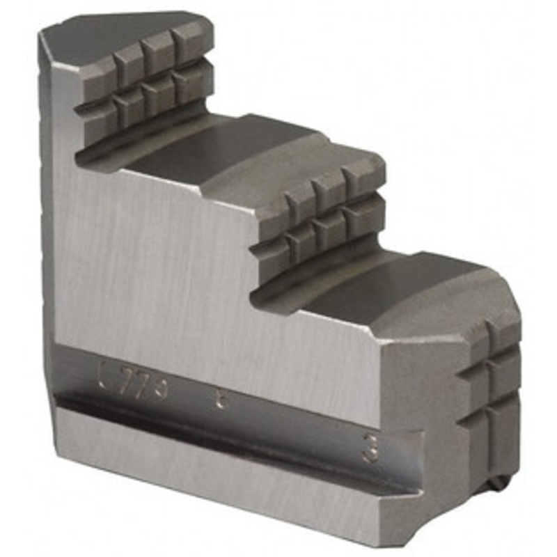Bison 10 Max Chuck Diam Hard Lathe Chuck Master Jaws Steel, 1.2598 OAW x 3.7992 OAL x 2.4803 OAH 7-890-110 – 08580458
