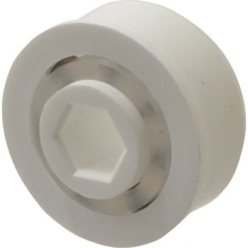 Made in USA 1 Row, 1-1/2 OD, 7/16 Hex Bore Conveyor Roller Bearing 69 Lb Capacity, 1,069 Max RPM, Stainless Steel with Polypropylene Housing CB437-1.5SR-6 – 35438076