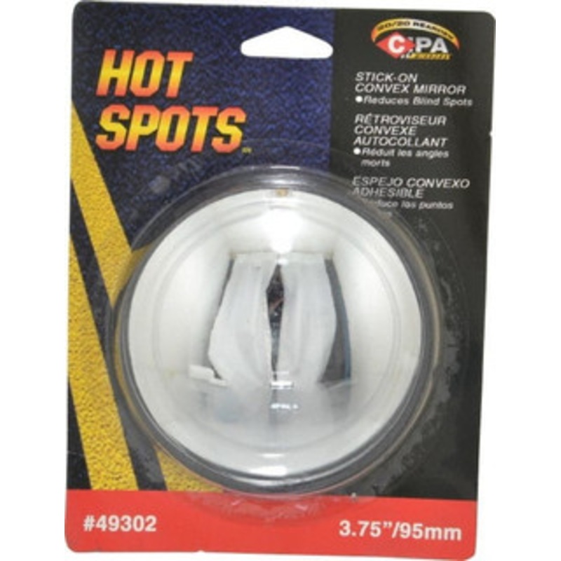 Value Collection Automotive Round Convex Blind Spot Stick-On Mirror Stainless Steel, 3-3/4 Mirror Diam 49302 – 04464913