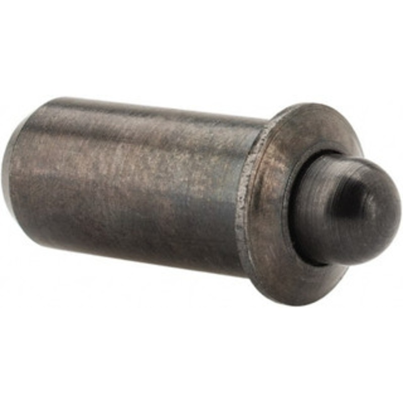 Vlier 0.521 Body Len x 1/4 Body Diam, 0.168 Plunger Diam, 2.5 Lb Init to 6 Lb Final End Force, 0.521 Len Under Flange, Steel Press Fit Spring Plunger 5/16 Flange Diam, 0.055 Flange Thickness, 0.576 Plunger Len PFP54 – 05137617