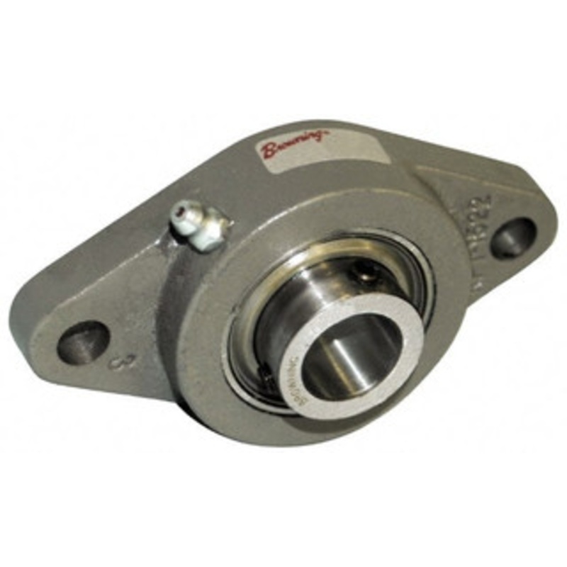 Browning VF2S-220 AH 1-1/4 ID, 6-1/8 OAL x 3-5/8 OAH 2-Bolt Flange Air Handling 3,493 Lb Static Cap, 5,782 Lb Dyn Cap, 5-1/8 Btw Mnt Hole Ctrs, Cast Iron VF2S-220 AH – 09370792