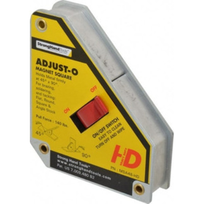 Strong Hand Tools 5-1/8 Wide x 1-3/8 Deep x 6 High Magnetic Welding & Fabrication Square 130 Lb Average Pull Force MSA48-HD – 80044720