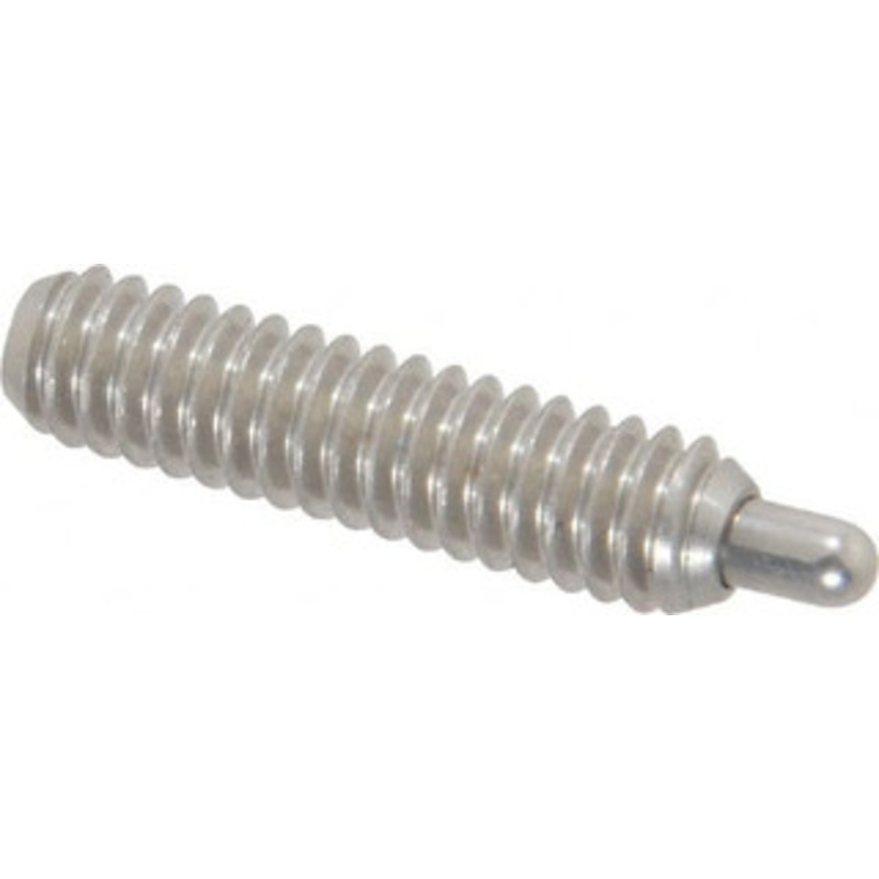 Vlier 1/4-20, 1 Thread Length, 3/16 Plunger Projection, Stainless Steel Threaded Spring Plunger 0.117 – 0.118 Max Plunger Diam, 1 Plunger Length, 1 Lb Init End Force, 4 Lb Final End Force, 0.079 Hex SSPH55N – 62119714