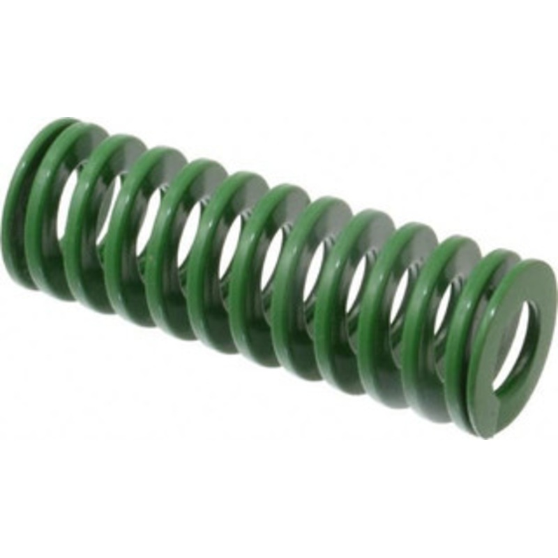 Danly 1-1/4 Hole Diam, 5/8 Rod Diam, 3-1/2 Free Length, Green Die Spring 22.2 Lb Max Deflection, 1.4 Max Deflection, Light Duty, Chromium Vanadium Steel 9-2014-11 – 76011063