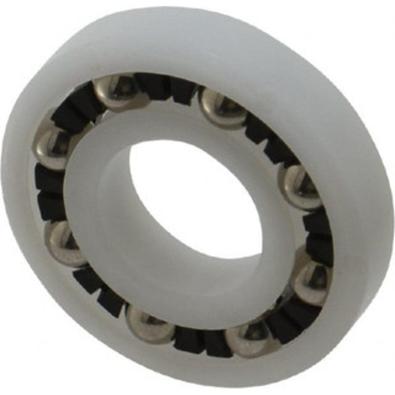 Made in USA 1/2 Bore Diam, 1-1/8 OD, Open Plastic Race Radial Ball Bearing 1/4 Wide, 1 Row, Round Bore, 43 Lb Static Capacity, 55 Lb Dynamic Capacity AR8-1/2B-6 – 35437441