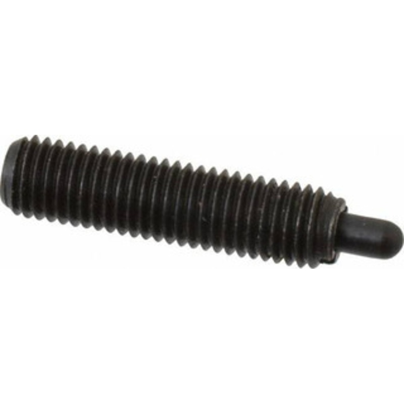 Vlier 1/4-28, 1 Thread Length, 3/16 Plunger Projection, Steel Threaded Spring Plunger 0.117 – 0.118 Max Plunger Diam, 1 Plunger Length, 3 Lb Init End Force, 13 Lb Final End Force S54AN – 62116793