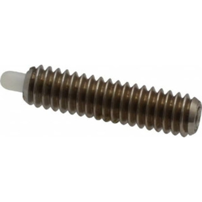 Vlier 8-32, 5/8 Thread Length, 3/32 Plunger Projection, Stainless Steel Threaded Spring Plunger 0.068 – 0.07 Max Plunger Diam, 5/8 Plunger Length, 2.7 Lb Init End Force, 7.3 Lb Final End Force SSSD50P – 62118583