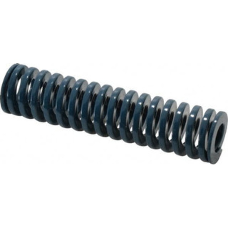 Danly 1 Hole Diam, 1/2 Rod Diam, 4 Free Length, Blue Die Spring 18.8 Lb Max Deflection, 1.51 Max Deflection, Medium Duty, Chromium Vanadium Steel 9-1616-21 – 76012897