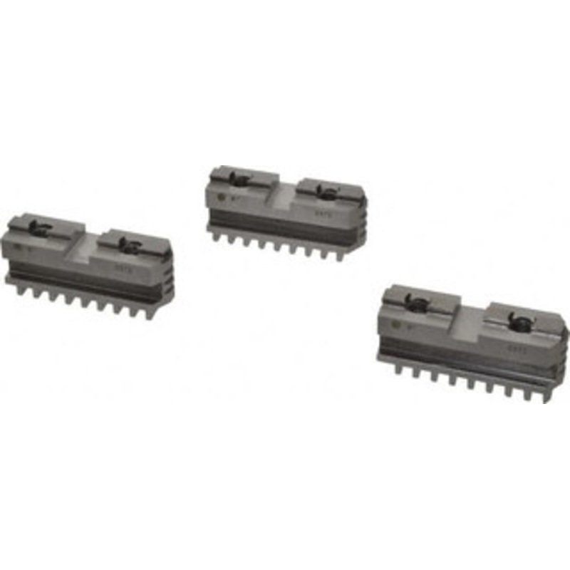 Bison 8 Max Chuck Diam Tongue & Groove Hard Lathe Chuck Master Jaws Steel, 0.4996 Groove Width, 0.9843 OAW x 3.1102 OAL 7-885-308 – 08579153