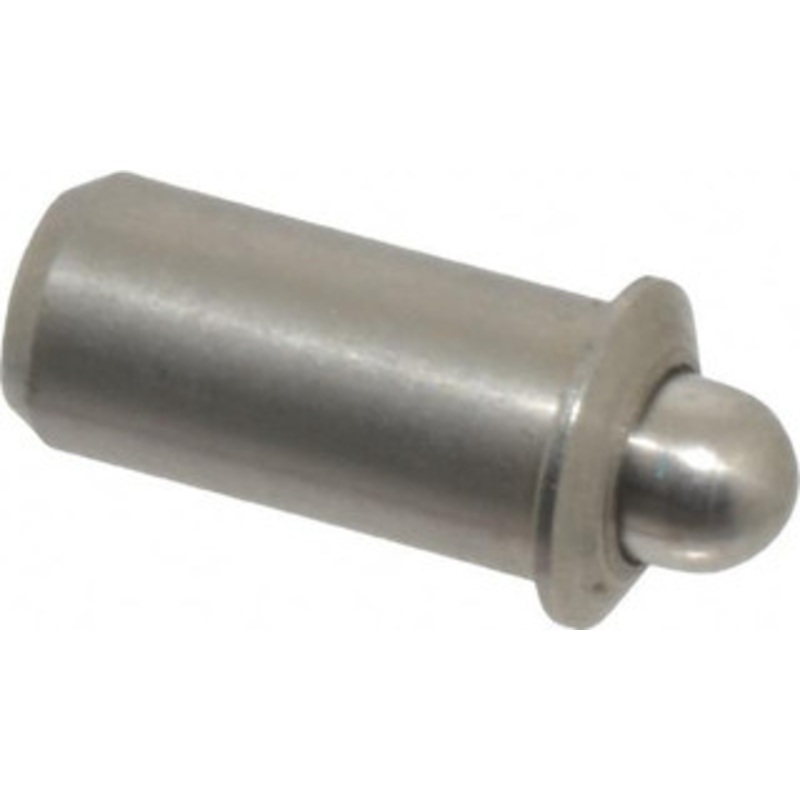 Vlier 0.521 Body Len x 1/4 Body Diam, 0.168 Plunger Diam, 2.5 Lb Init to 6 Lb Final End Force, 0.521 Len Under Flange, Stainless Steel Press Fit Spring Plunger 5/16 Flange Diam, 0.055 Flange Thickness, 0.576 Plunger Len SPFP54 – 05137815