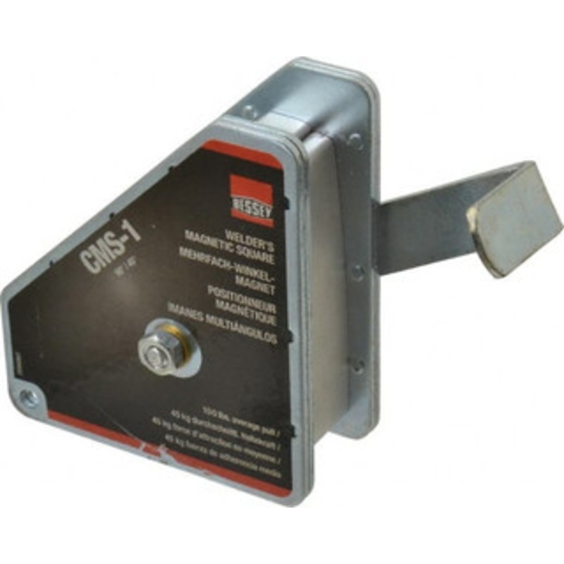 Bessey 3-3/4 Wide x 1-5/8 Deep x 4-3/8 High Magnetic Welding & Fabrication Square 100 Lb Average Pull Force CMS-1 – 93547016