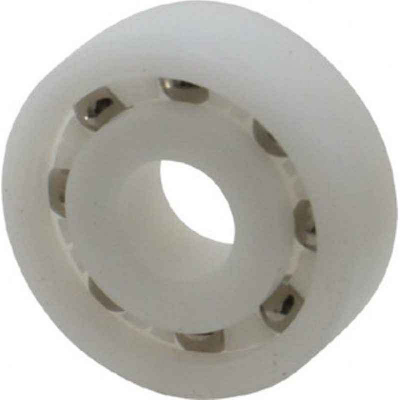 Made in USA 10mm Bore Diam, 30mm OD, Open Plastic Race Radial Ball Bearing 9mm Wide, 1 Row, Round Bore, 43 Lb Static Capacity, 55 Lb Dynamic Capacity A6200-6 – 35437722