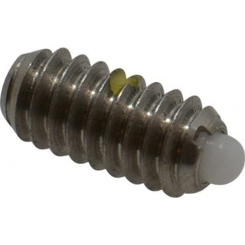 Vlier 1/4-20, 17/32 Thread Length, 0.078 Plunger Projection, Stainless Steel Threaded Spring Plunger 0.119 Max Plunger Diam, 0.531 Plunger Length, 3 Lb Init End Force, 10.5 Lb Final End Force SSMD54N – 62120753