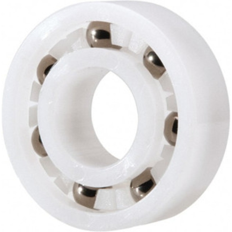 Made in USA 3/8 Bore Diam, 7/8 OD, Open Plastic Race Radial Ball Bearing 9/32 Wide, 1 Row, Round Bore, 33 Lb Static Capacity, 42 Lb Dynamic Capacity AR6A-6 – 35437433