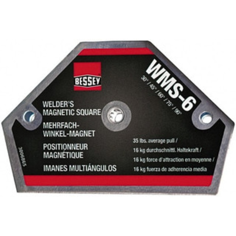 Bessey 4 Wide x 9/16 Deep x 2-1/2 High Magnetic Welding & Fabrication Square 35 Lb Average Pull Force WMS-6 – 70892377
