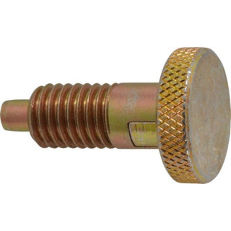 Vlier 1/2-13, 0.65 Thread Length, 1/4 to 1/4 Max Plunger Diam, 0.5 Lb Init to 4 Lb Final End Force, Locking Knob Handle Plunger Knurled Knob, 0.9 Length Under Head/Shoulder, 1/4 Plunger Projection SLF500P – 62124219