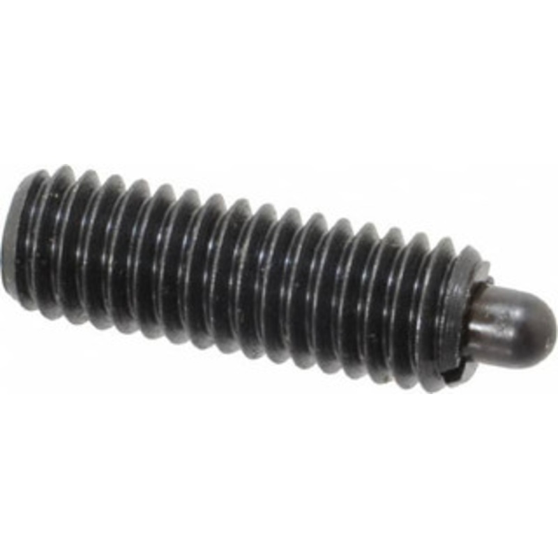 Vlier 3/8-16, 1-1/8 Thread Length, 3/16 Plunger Projection, Steel Threaded Spring Plunger 0.186 – 3/16 Max Plunger Diam, 1-1/8 Plunger Length, 5.5 Lb Init End Force, 14.5 Lb Final End Force S58N – 62116926