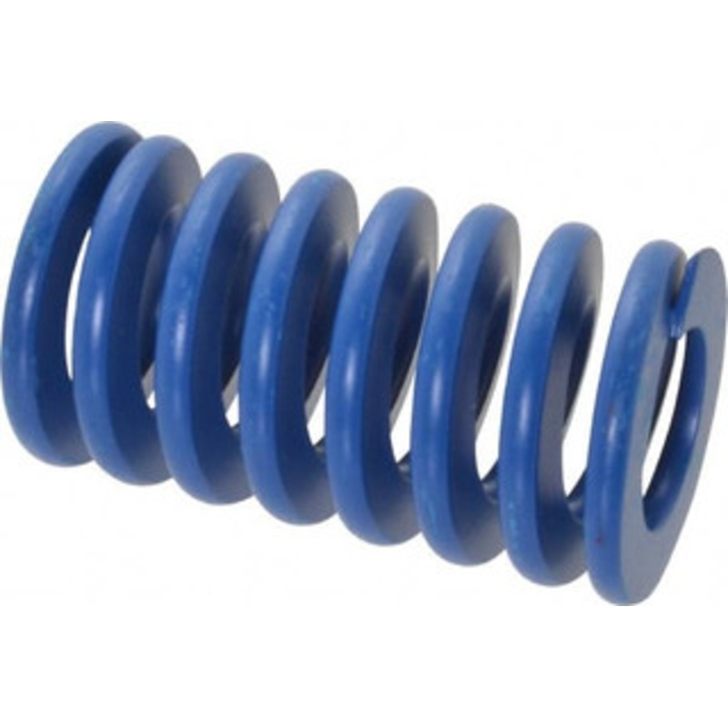 Associated Spring Raymond 50mm Hole Diam, 25mm Rod Diam, 3-1/2 Free Length, Blue Die Spring 4620 N Max Deflection, 33mm Max Deflection, Medium Duty, Chromium Alloy Steel 204-814 – 67900233