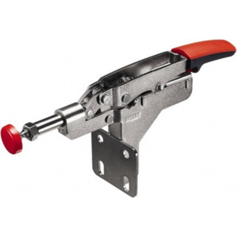 Bessey 450 Lb Load Capacity, Flanged Base, Carbon Steel, Standard Straight Line Action Clamp 4 Mounting Holes, 0.33 Plunger Diam, Straight Handle STC-IHA15 – 61726758