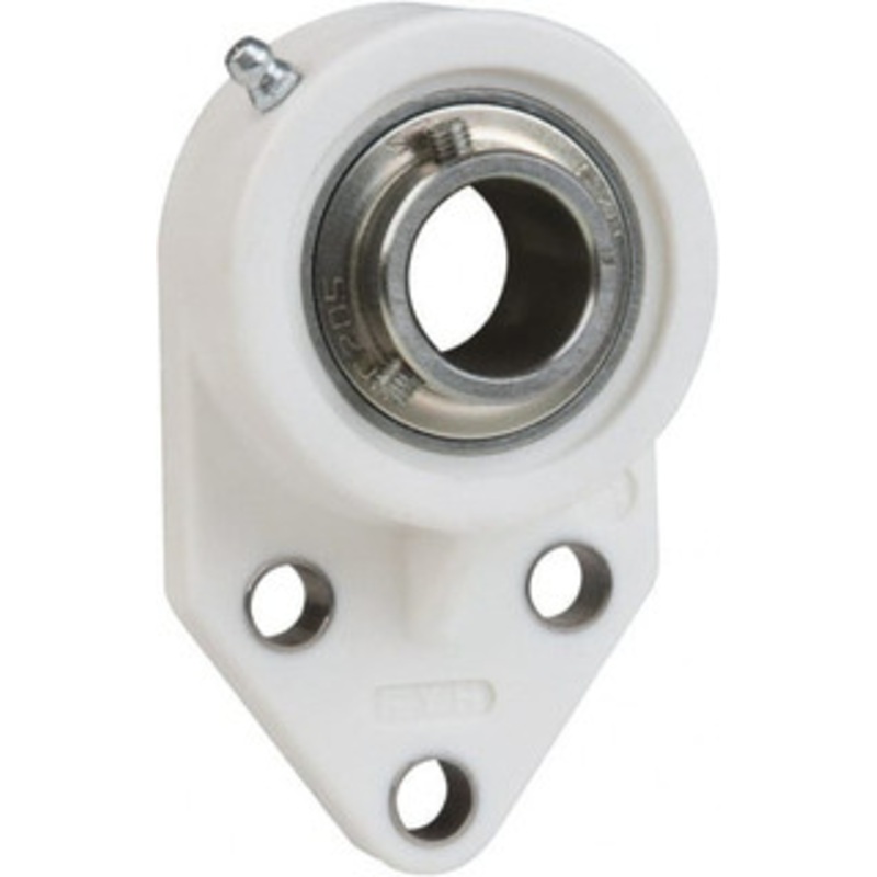 Value Collection 1 ID, 4-3/4 OAL x 1-5/8 OAH 3 Bolt Flange Mounted Bearing 1,764 Lb Static Cap, 3,147 Lb Dyn Cap, 1-5/8 Btw Mnt Hole Ctrs, 27/32 Base-to-Ctr Ht, Thermoplastic UCFB20516S7PL – 69972495
