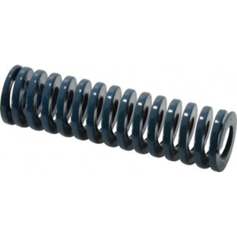 Danly 1 Hole Diam, 1/2 Rod Diam, 3-1/2 Free Length, Blue Die Spring 21.6 Lb Max Deflection, 1.31 Max Deflection, Medium Duty, Chromium Vanadium Steel 9-1614-21 – 76012889