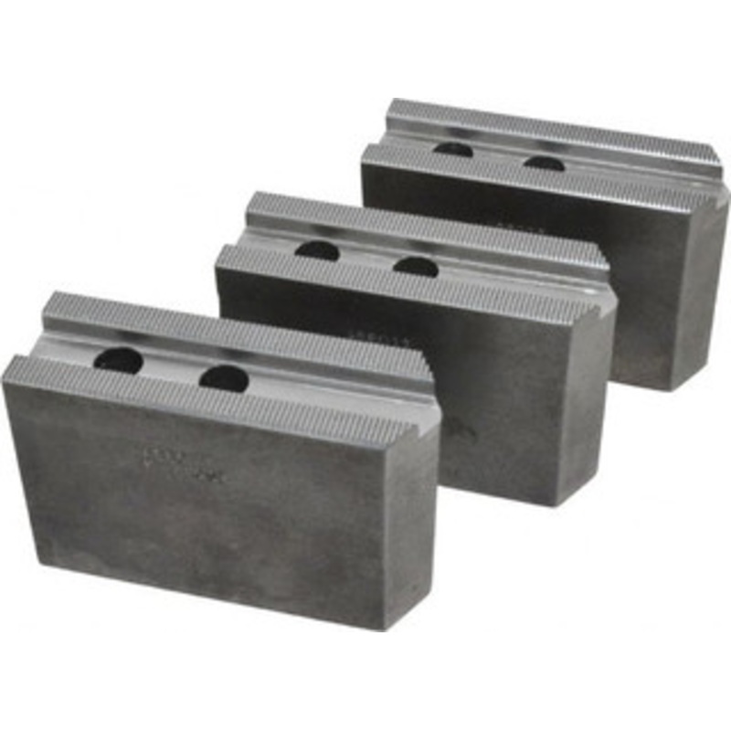Abbott Workholding 10 & Up Chuck Capacity, 1.5mm x 60 Serrated Attachment, Square Soft Lathe Chuck Jaw 3 Jaws, Steel, 1.1811 Btw Mount Hole Ctrs, 4-1/2 Long x 1-1/2 Wide x 3 High, 0.6299 Groove, 0.4724 & 12mm Fastener KTT10S1 – 04231072