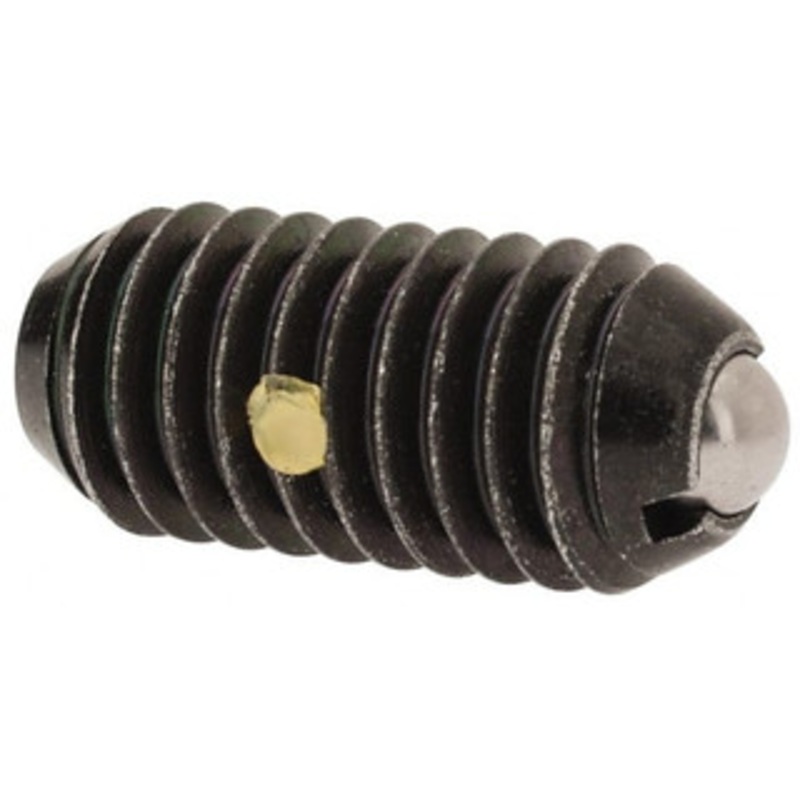 Vlier 3/8-16, 0.188 Ball Diam, 0.8 Body Length, 0.048 Max Ball Reach, Threaded Ball Plunger Steel Body, Stainless Steel Ball, 5 Lb Initial End Force, 10 Lb Final End Force, Locking Element PHB58P – 05137963