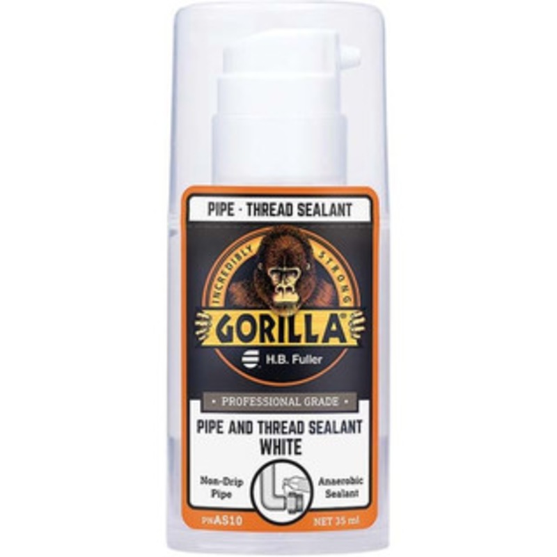Gorilla Pro 35 mL Pump Bottle White Pipe Sealant -65 to 400B0F Operating Temp, For Locking & Sealing AS10 – 13786934