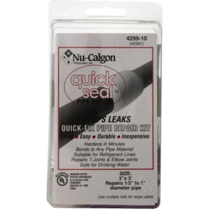 Nu-Calgon 2 Wide x 3 ft. Long General Purpose Pipe Repair Tape -450 to 550F, White 4299-10 – 07426851