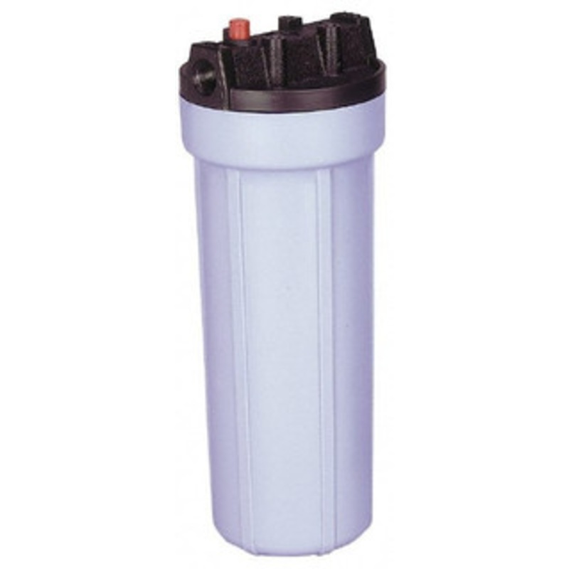 Pentair 3/8 Inch Pipe, FNPT End Connections, 20 Inch Long Cartridge, 21-7/8 Inch Long, Cartridge Filter Housing without Pressure Relief 15 Max GPM Flow Rate, 125 psi Max Working Pressure, Slim Line Housing 158129 – 37022670