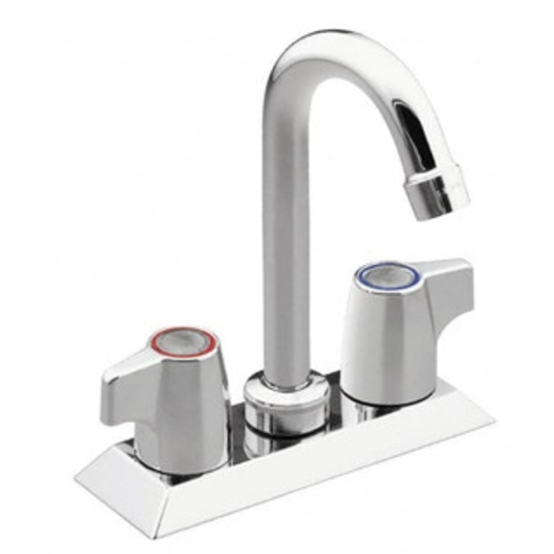 Moen Deck Plate Mount, Bar and Hospitality Faucet without Spray Two Handle, Knob Handle, Gooseneck Spout 4903 – 81794927