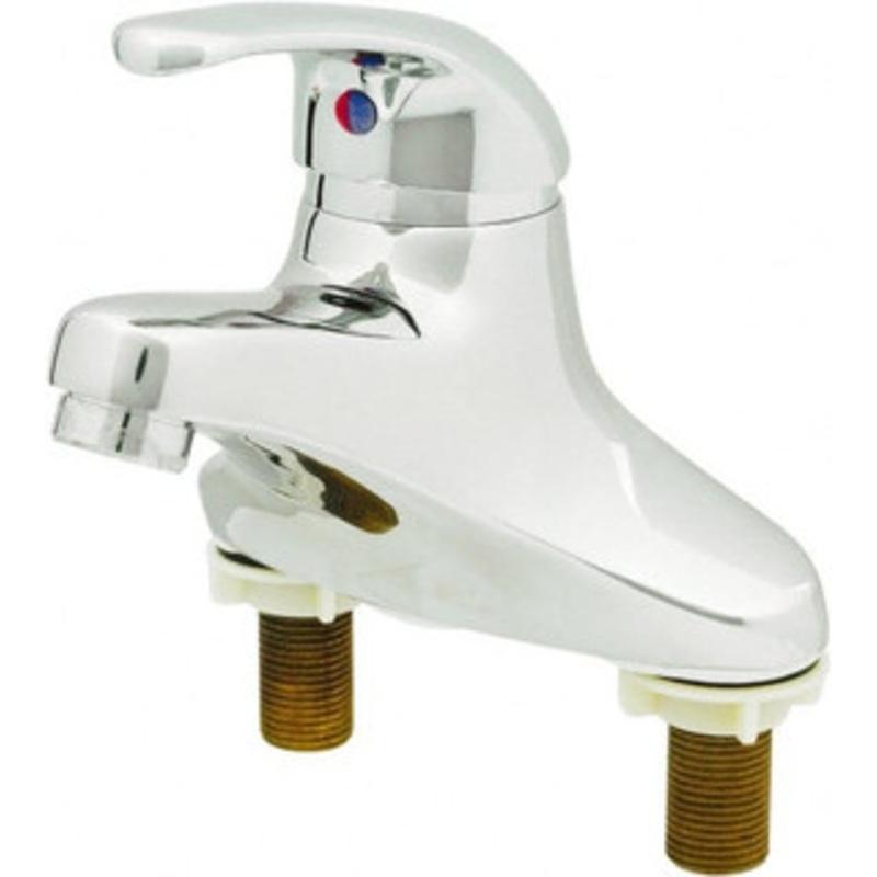 T&S Brass Lever Handle, Deck Mounted Bathroom Faucet One Handle, Pop Up Drain, Standard Spout B-2710 – 32072340