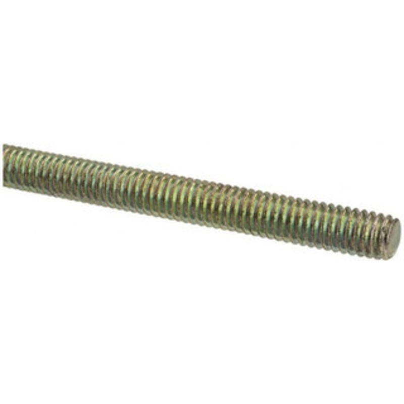 Value Collection 5/16-18 x 3 ft. Alloy Steel Threaded Rod Right Hand Thread, Yellow Zinc Plated Finish, UNC 07083 – 61219895