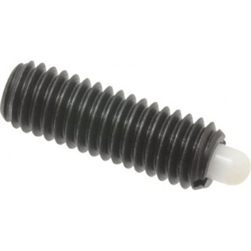 Vlier 3/8-16, 1-1/8 Thread Length, 3/16 Plunger Projection, Steel Threaded Spring Plunger 0.185 – 3/16 Max Plunger Diam, 1-1/8 Plunger Length, 5.5 Lb Init End Force, 14.5 Lb Final End Force NNS58 – 62118450