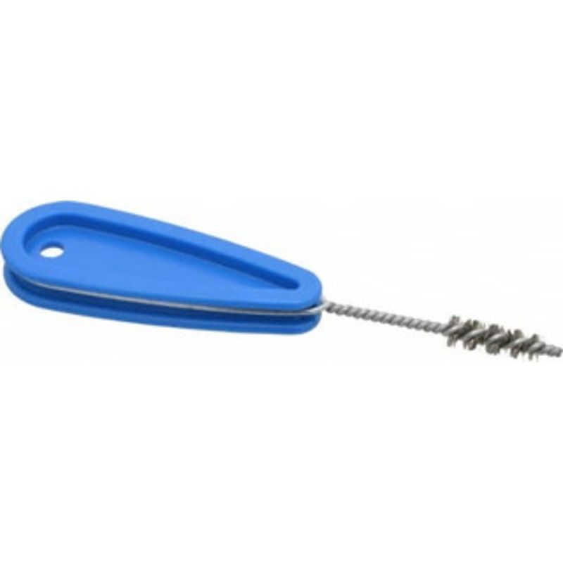Schaefer Brush 9/32 Inch Actual Brush Diameter, Stainless Steel, Refrigeration, Hand Fitting and Cleaning Brush 1/4 Refrigeration Outside Diameter, Solid Plastic Hand Fitting Handle with Hole 00924 – 36911303
