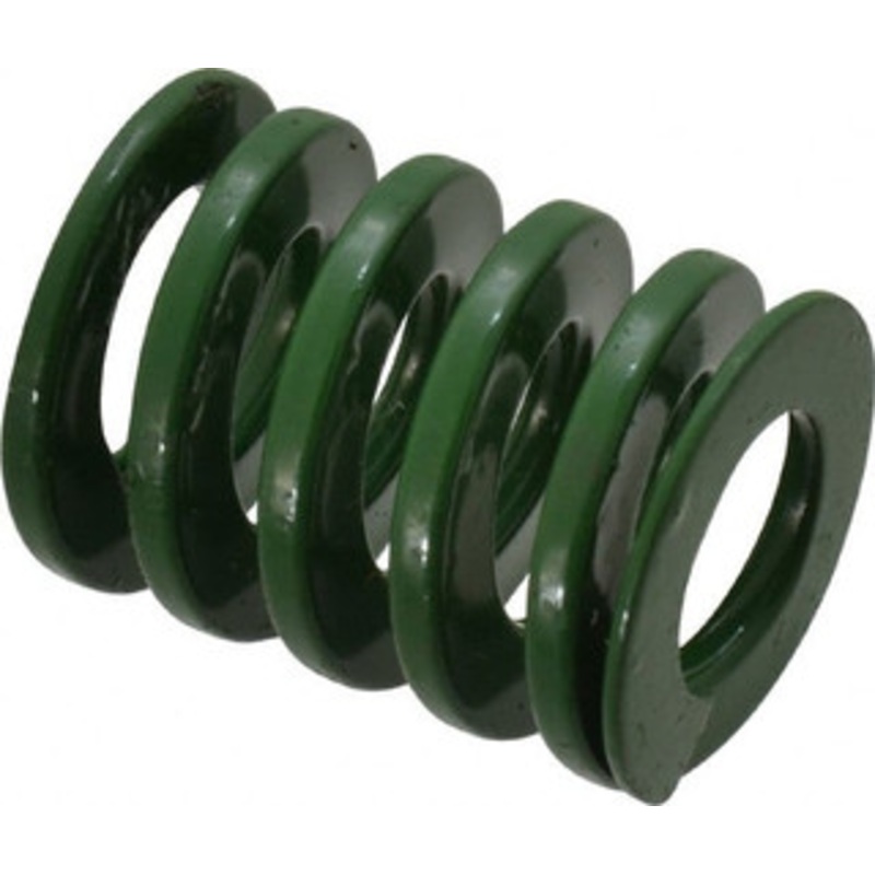 Danly 1 Hole Diam, 1/2 Rod Diam, 1-1/4 Free Length, Green Die Spring 46.2 Lb Max Deflection, 0.5 Max Deflection, Light Duty, Chromium Vanadium Steel 9-1605-11 – 76010826