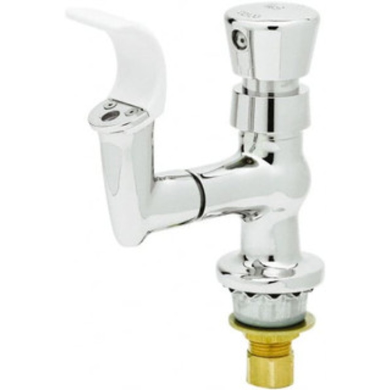 T&S Brass Faucet Mount, Single Hole Deck Mounted Single Hole Faucet Water Bubbler, Push Button Handle, Integral Spout, No Drain B-2360-01 – 32074007