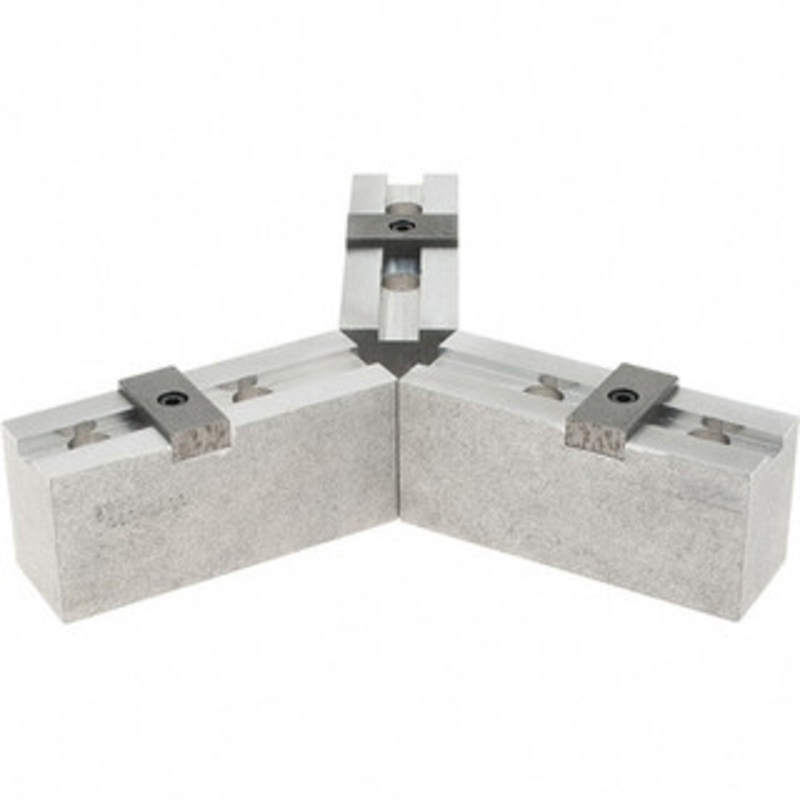 Abbott Workholding 10 & Up Chuck Capacity, Tongue & Groove Attachment, Square Soft Lathe Chuck Jaw 3 Jaws, Aluminum, 2-1/8 Btw Mount Hole Ctrs, 4-1/2 Long x 1-1/2 Wide x 2 High, 1/2 Groove, 1/2 Fastener TG10MDASQ – 09348954