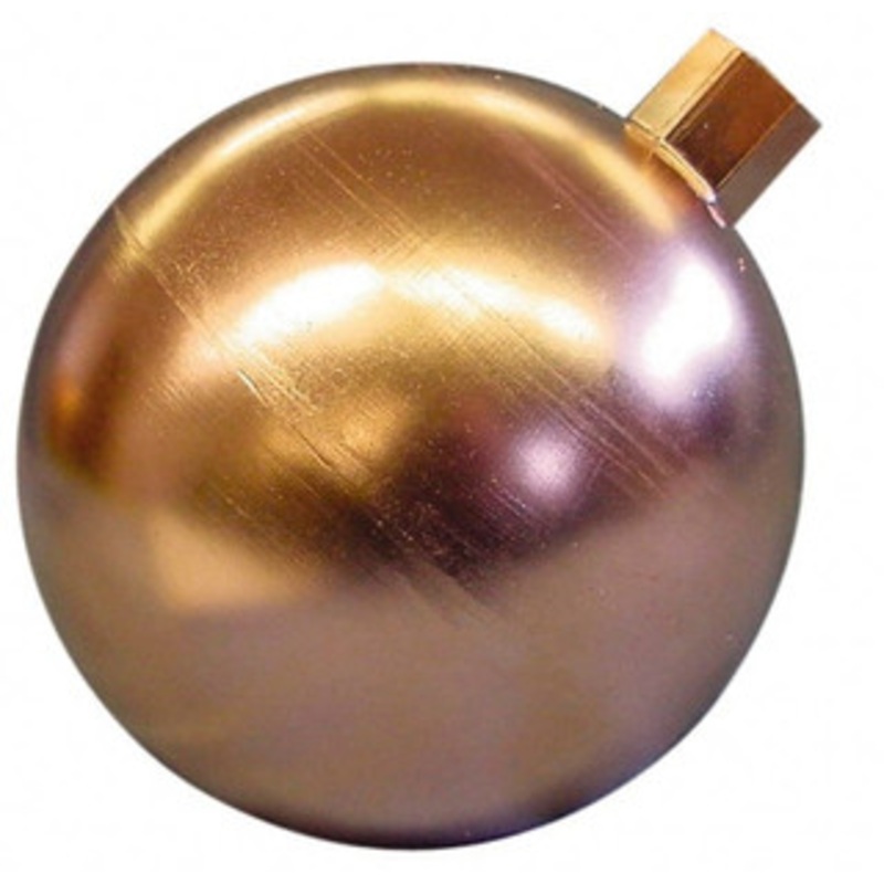 Made in USA 9 Diam, Spherical, Round Spud Connection, Metal Float 3/8 NPT Thread, Copper, 25 Max psi, 20 Gauge RC9020O – 07429343
