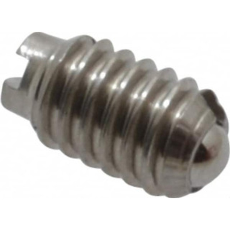 Vlier 4-48, 0.062 Ball Diam, 0.187 Body Length, 0.02 Max Ball Reach, Threaded Ball Plunger Stainless Steel Body, Stainless Steel Ball, 0.13 Lb Initial End Force, 0.5 Lb Final End Force SSB46 – 62121405