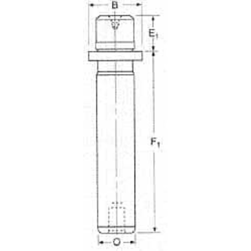 Danly 1 Diam x 7-15/16 Long Demountable Ball Bearing Guide Post 5/16-18, 1-5/16 Collar OD, 1-3/16 Above Collar, Hardened Steel 5-0827-826 – 09411133