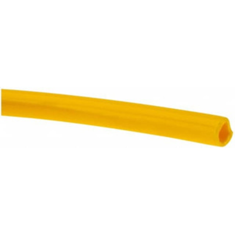 Made in USA 11/64 ID x 1/4 OD, 0.04 Wall Thickness, Cut to Length (100 ft. Standard Length) LLDPE Tube Yellow, 205 Max psi, 44 Shore D Hardness 11054 – 74205311