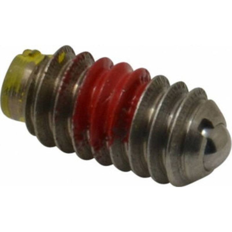 TE-CO 1/4-20, 0.125 Ball Diam, 17/32 Body Length, 0.035 Max Ball Reach, Threaded Ball Plunger Stainless Steel Body, Stainless Steel Ball, 4 Lb Initial End Force, 12 Lb Final End Force, Locking Element 52910 – 06862288