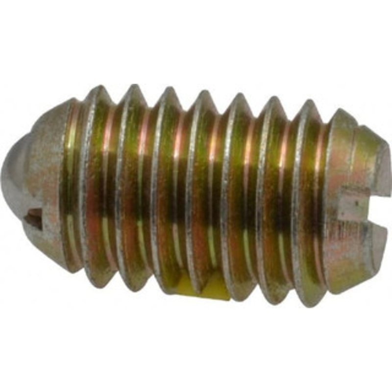 Vlier 3/8-16, 0.188 Ball Diam, 0.625 Body Length, 0.048 Max Ball Reach, Threaded Ball Plunger Steel Body, Steel Ball, 6 Lb Initial End Force, 21 Lb Final End Force, Locking Element BH58N – 62121231